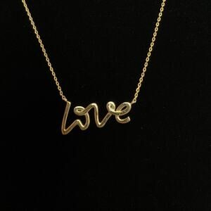 Calligraphy LOVE Necklace